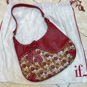 Vintage Isabella Fiore Floral Bow Shoulder Bag